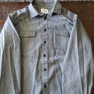 Gray button up shirt